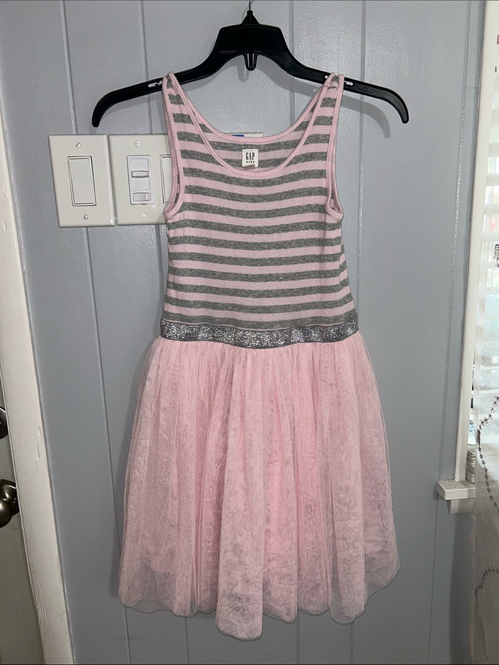 Gap Kids Girl’s Pink Stripes Tutu Sleeveless Dress Size Large 10